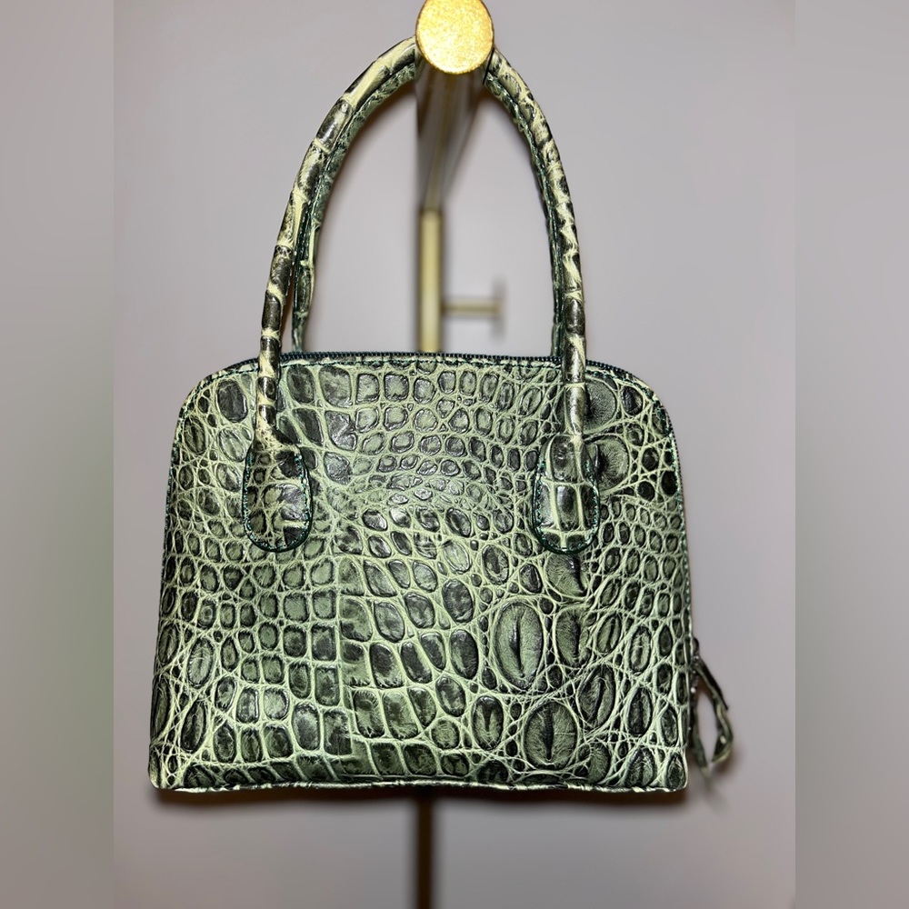 Full Grain Leather Purse Bag Croco Made in Ireland